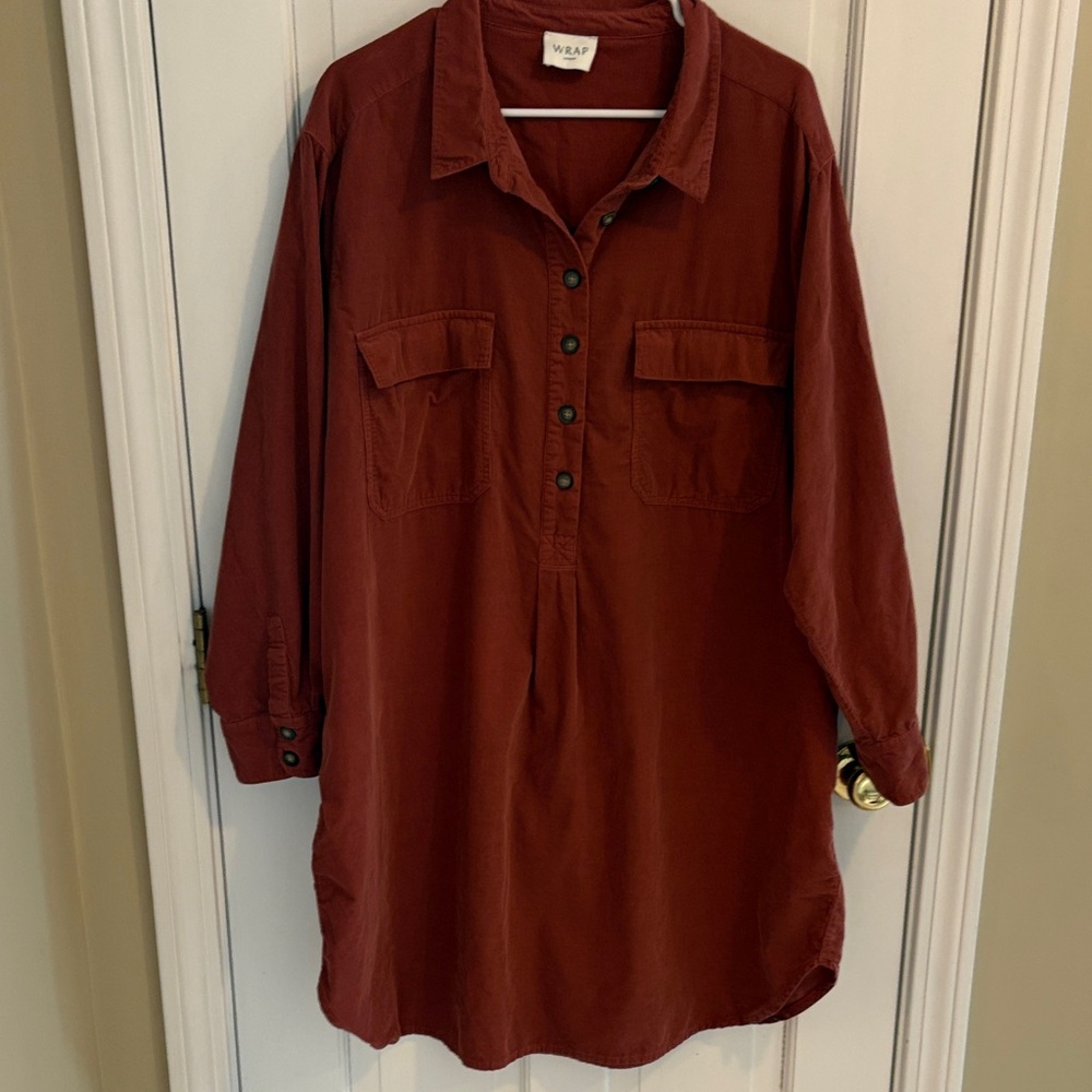 Wrap London Rust Shirt Dress size 18 like new
